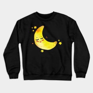 cute moon Crewneck Sweatshirt